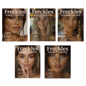 Pegatinas de Tatuajes Faciales con Purpurina, Parches Metálicos Temporales para Maquillaje, Resistentes al Agua, Accesorios de Belleza para Fiestas y Festivales - Product Image 5
