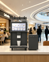 Machine à café commerciale entièrement automatique de comptoir 2026 en promotion, avec écran tactile et service en libre-service
