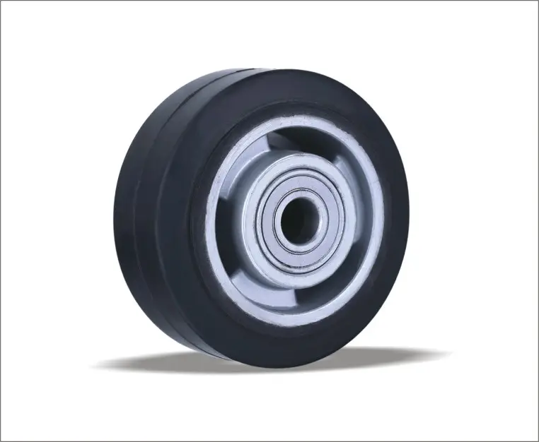 Rodas de diâmetro de mercadorias de ponto, de alta qualidade, faixa de 100mm-125mm, centro de alumínio, scooter de borracha