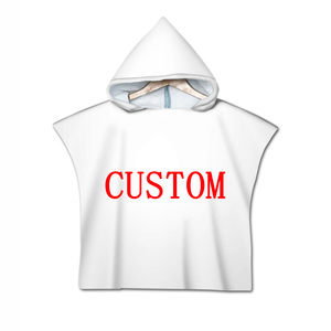 Serviette <span class=keywords><strong>de</strong></span> <span class=keywords><strong>bain</strong></span> personnalisable pour enfants, <span class=keywords><strong>Poncho</strong></span> <span class=keywords><strong>de</strong></span> plage en microfibre, séchage rapide - Product Image 2