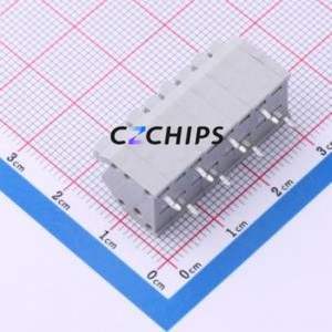 DB250B-3.5-8P-GY Spring Terminal Block Through hole Component (THT),P=3.5mm Connector 1x8P 3.5mm Gray 8P - Product Image 2