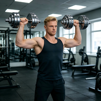 Ensemble d'haltères professionnels 10-50 kg avec poignée en jujube courbée, acier massif de qualité 45, pour la musculation à domicile pour hommes