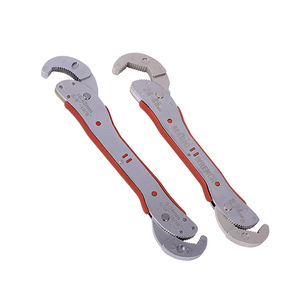 Clé à molette réglable à double extrémité, mâchoires dentelées, métrique, qualité industrielle, en acier à haute teneur en carbone, à cliquet, ouverture à ressort - Product Image 2