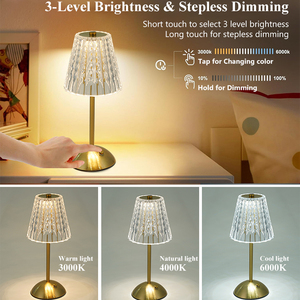 New Arrival có thể sạc lại không dây điều khiển cảm ứng Dimmable Home Bar phòng ngủ kim loại LED bảng đèn - Product Image 3