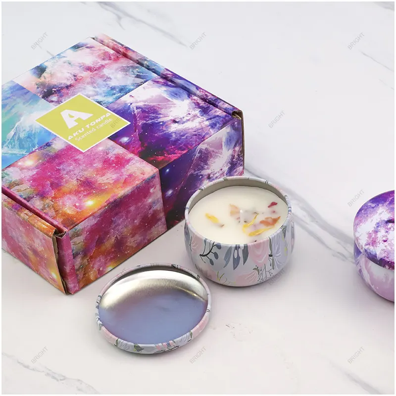 カスタムデザイン金属石鹸ボックス包装良質の香りのキャンドルパッキングブリキ瓶蓋付きボックス室内装飾用