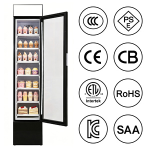 Produit Tendance : Mini-réfrigérateur à Porte Vitrée SD-105L, Vitrine Réfrigérée Commerciale Slim pour Crèmes Glacées, Idéal pour Boulangeries et Magasins - Product Image 6