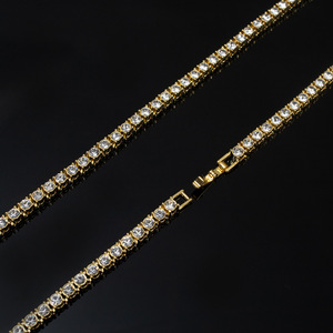 Ensemble de bijoux NL2021-4 Conjunto de joias Chaîne de tennis à une rangée Disponivel em ouro <span class=keywords><strong>amarelo</strong></span>/branco/rosa - Product Image 5