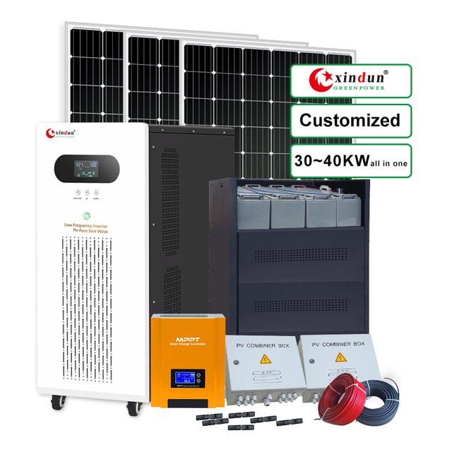 Solar Energy System Monocrystalline Silicon 45Kw 48Kw 15 Kva 30Kw Hybrid Solar Energy System Storage Full Set for Home 20Kw