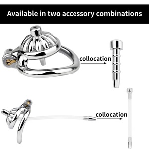 Dispositivo de castidad súper mini para hombre, jaula de castidad de acero inoxidable, anillo para pene, candado de castidad, juguetes sexuales fetichistas para hombres, BDSM, Sissy - Product Image 3