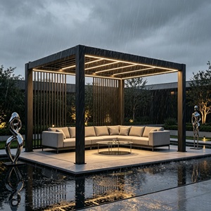 หลังคาอะลูมิเนียมแบบพับได้ RKOVE Atmosphere Focused สำหรับงานสถาปัตยกรรมขนาดใหญ่ พร้อมไฟ RGB ปรับความสว่างได้ในตัว จัดส่งก่อนส่งมอบ - Product Image 3