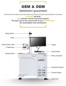 Máquina de Marcado Láser de Bajo Costo y Alto Rendimiento, RF 20W 30W 50W, Tubo Metálico CO2, Enfriamiento por Aire, Compatible con DXF/BMP/AI - Product Image 5