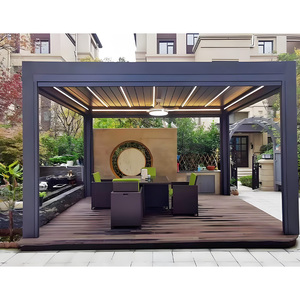 Pérgola Bioclimática Motorizada de Aluminio para Exteriores, Impermeable, con Toldo Personalizado para Patio, Cubierta para Patio Trasero - Product Image 6