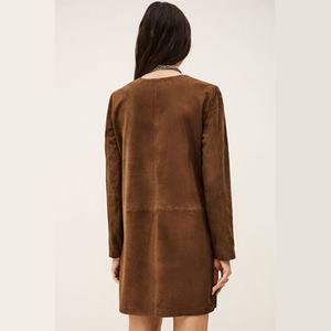 Nuevo Vestido Mini Casual Sexy de Primera Calidad para Mujer, Vestido Mini Elegante de Manga Larga con Cordones Delanteros de Gamuza para Mujer, para Salir de Noche - Product Image 2