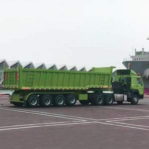 50cbm 60 Toneladas Remolque de descarga lateral Remolque de descarga Extremo de aluminio Remolque de descarga - Product Image 1