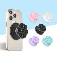 Support de téléphone magnétique à ventouse flexible en silicone, petites ventouses amovibles, étui étanche, support pour selfies vidéo