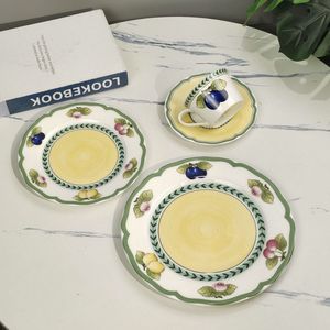 Vajilla de Porcelana Fina Ecológica de Alta Gama, Serie Frutas, Diseño Moderno y Lujoso, Plato para Bistec Estilo Occidental - Product Image 1