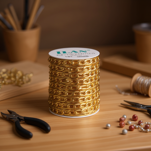 Catena Metallica Ilan 3.5mm 18M Colore Oro per Creazione di Gioielli - Product Image 3