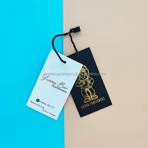 Custom Logo Wholesale Hang Tag Premium Kleding Papieren Tag Matte Kledinglabels