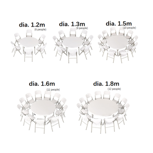 도매가 현대식 원형 플라스틱 접이식 식탁 48인치 60인치 72인치 웨딩 연회 호텔용 - Product Image 3
