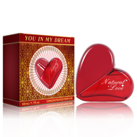 TONFLY Perfume de mujer en forma de corazón Fragancia ligera fresca y duradera Día de San Valentín Qixi Regalo Fragancia Perfume en aerosol de corazón 50ML