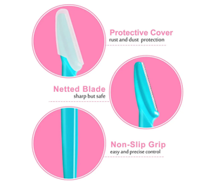 Stainless Steel Slanted Blade Eyebrow Trimmer Blade <strong>Shaver</strong> Portable <strong>Face</strong> Razor Epilation Hair Removal Cutters Safety Razor <strong>Woman</strong> - Product Image 6