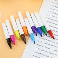 Marqueurs permanents miniatures colorés avec clips porte-clés de golf, pointe fine, encre noire