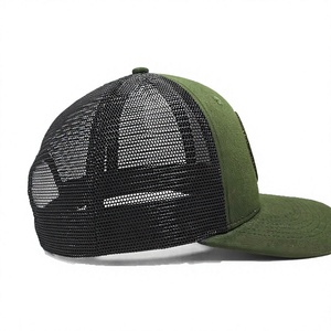 Casquette de camionneur pour adulte, 6 panneaux structurés, en maille respirante, avec logo personnalisé en cuir, pour usage décontracté en extérieur, fabriquée au Vietnam - Product Image 4