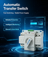 Commutateur de transfert automatique ATS 63A 2P 3P, contrôleur de commutation manuelle double alimentation