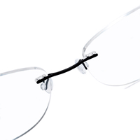 Kacamata Optik Eksekutif Tanpa Bingkai Ultralight Titanium Fashion, Frame Kacamata Logam Titan untuk Pria