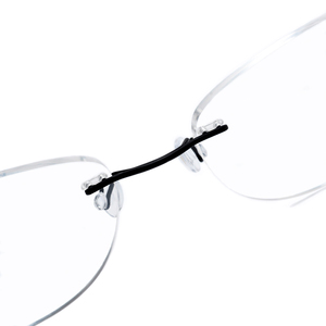 Kính Quang Học Không Viền <span class=keywords><strong>Titan</strong></span> Siêu Nhẹ Thời Trang, Kính Mắt Kim Loại <span class=keywords><strong>Titan</strong></span> Gọng Kính Cho Nam - Product Image 2