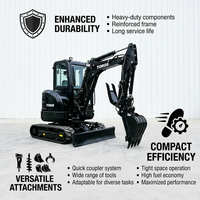 Mini-excavatrice à chenilles compacte avec livraison gratuite pour la construction rurale, la construction d'égouts et l'entretien des équipements municipaux