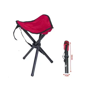 Promotion d'usine trépied 3 pieds portable facile à transporter en plein air voyage pêche chaise pliante camping tabouret avec sangle