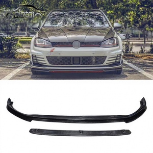 R Style Carbon Front Bumper Lip Chin Spoiler Rocker Winglet <b>Splitter</b> for Volkswagen Golf MK7 GTI Facelift - Product Image 1