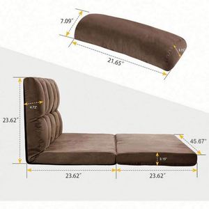 <b>Sofa</b> Tatami Folding Back <b>Single</b> Bedroom Contemporary Eco-Friendly Plastic Indoor Living Room Wall Mount <b>Sofa</b> <b>Bed</b> 100% Cotton - Product Image 5