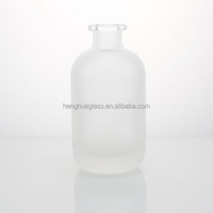 Personalizado de alta calidad 100mL 250ml 375ml 500ml Frosted Clear Round Beverage <span class=keywords><strong>Gin</strong></span> Whisky Vodka Spirits Licor Botellas de vidrio con corcho - Product Image 2