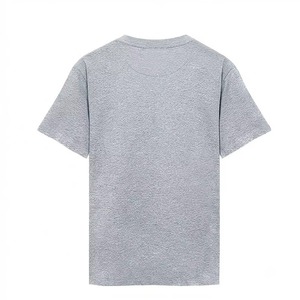 T-shirt en coton respirant et écologique pour homme, 220g, manches courtes, col rond, coupe ample, jersey tricoté uni, anti-boulochage - Product Image 2