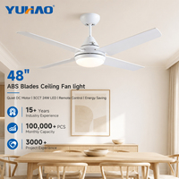 Ventilador de Techo BLDC Silencioso de 48 Pulgadas con 4 Aspas de ABS para Sala de Estar, Comedor y Dormitorio, Fabricación OEM ODM