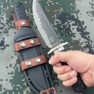 Couteau artisanal HK SS080 personnalisé avec manche G10 en acier inoxydable, multifonctionnel, pour activités de plein air, avec étui en cuir de qualité DIY, support OEM, garantie 1 an - Product Image 6