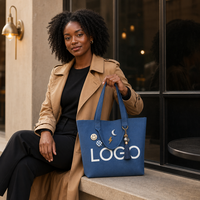 Bolso Tote Tejido para Fin de Semana, MOQ 50, Plazo de Entrega Corto, Logotipo Personalizado, Bolso de Hombro de Gran Capacidad para Viaje