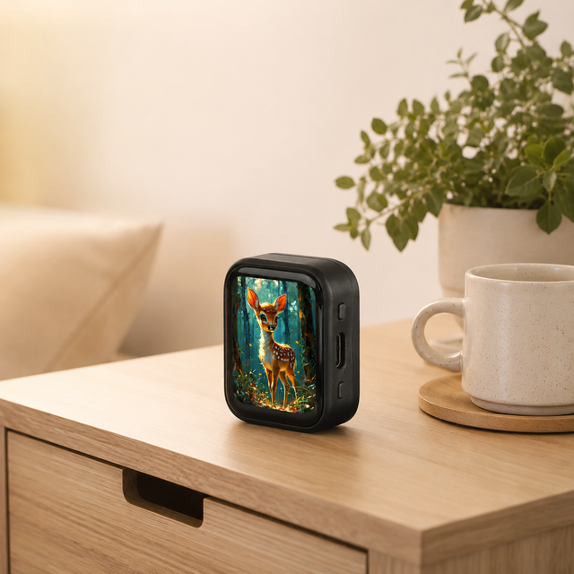 Mini Smart Display Screen Desk Digital Photo Frame AI Art Picture Cute Small Screen USB-C Gift Decoration