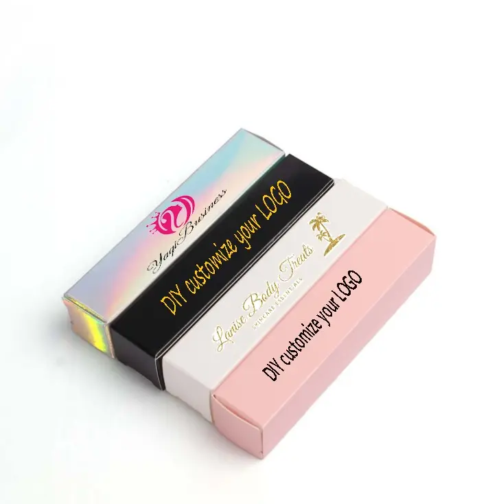 Small order hot sale DIY customized LOGO lipstick tube lip gloss tubes packaging box