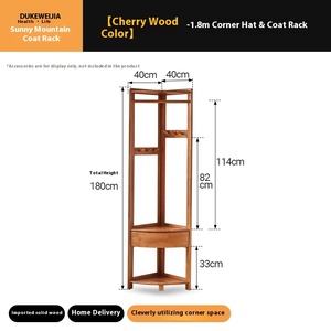 Design moderno tutto in legno massello <span class=keywords><strong>appendiabiti</strong></span> ad angolo con cassetto per camera da letto e soggiorno mobili per la casa - Product Image 6