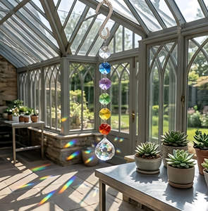 Guirlande attrape-soleil personnalisable en perles de <span class=keywords><strong>cristal</strong></span> octogonales pour fenêtre, décoration de mariage et de maison, bijou suspendu en prisme - Product Image 5