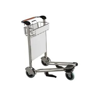 3 Wheel Airport Luggage Trolley Hand Cart Passenger Baggage Airport Trolley With Brake Rubber Wheel
