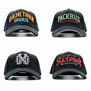 Nhanh chóng vận chuyển chất lượng cao tùy chỉnh thêu Rhinestone Logo 5 Bảng điều chỉnh cong vành cá nhân hip hop thể thao Mũ bóng chày mũ - Product Image 4
