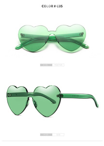 Occhiali da sole senza montatura a forma di cuore <span class=keywords><strong>addio</strong></span> <span class=keywords><strong>al</strong></span> <span class=keywords><strong>nubilato</strong></span> decorazione per feste occhiali da sole fantastici <span class=keywords><strong>accessori</strong></span> per feste in plastica colorata - Product Image 5