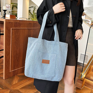Qetesh Canvas Tote Túi Thời Trang Denim Nhà Máy Bán Buôn Của Phụ Nữ Duy Nhất Vai Túi Cho Các Trường Học Và Làm Việc - Product Image 2