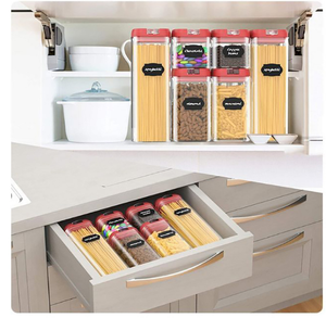 7 Uds. Contenedores de cereales de plástico sin BPA con tapas de bloqueo contenedor hermético de almacenamiento de alimentos para accesorios de cocina organizador de despensa - Product Image 5
