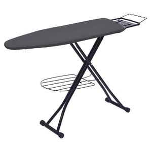 Tabla <span class=keywords><strong>de</strong></span> <span class=keywords><strong>Planchar</strong></span> <span class=keywords><strong>de</strong></span> Tamaño Completo <span class=keywords><strong>con</strong></span> Altura Ajustable, Soporte para Plancha, Estante <span class=keywords><strong>de</strong></span> Almacenamiento Inferior, Patas Antideslizantes, Plegable - Product Image 1