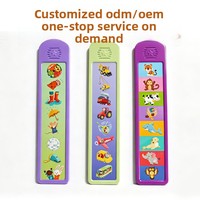 Module sonore en plastique à 8 boutons à barre droite, accessoire audio pour livre sonore, boîte à son de type poussoir, personnalisable, pour usage transfrontalier